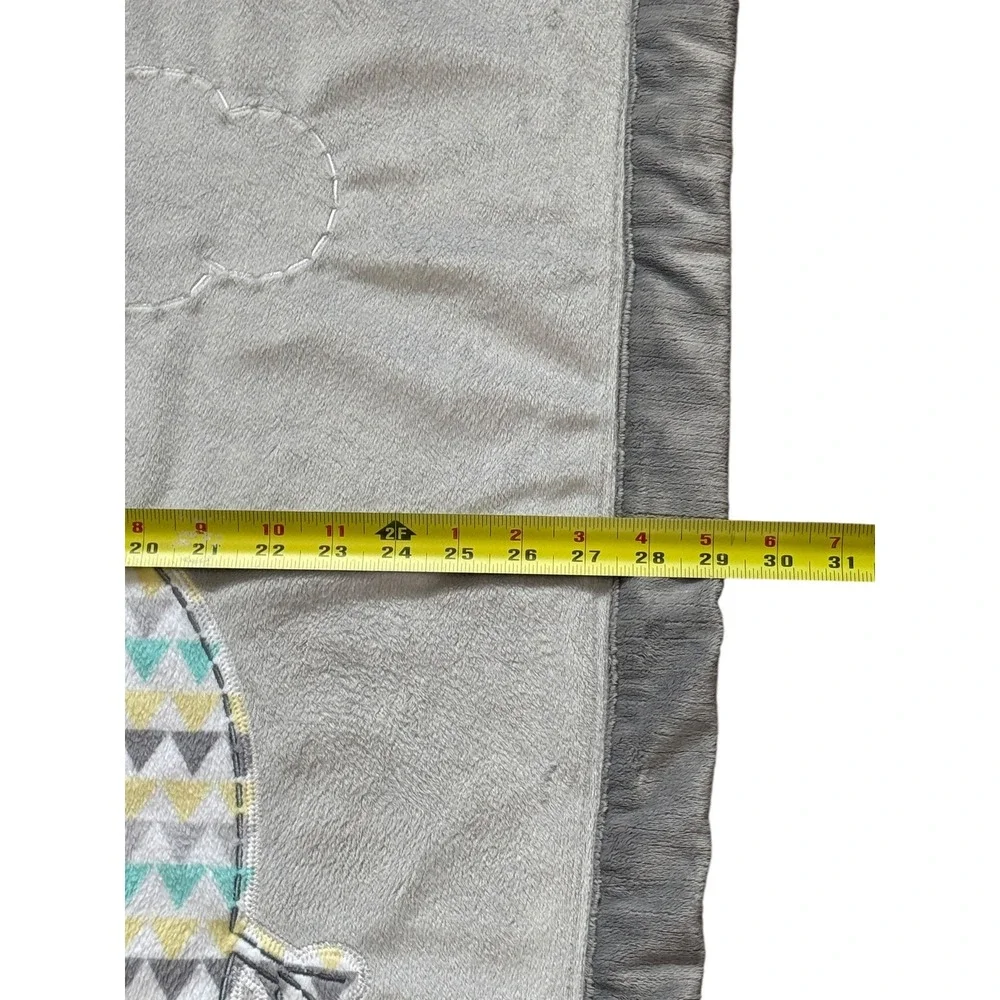 Koala Baby Elephant Bird Plush Sherpa Blanket Gray Yellow‎ 5F62996 30x40